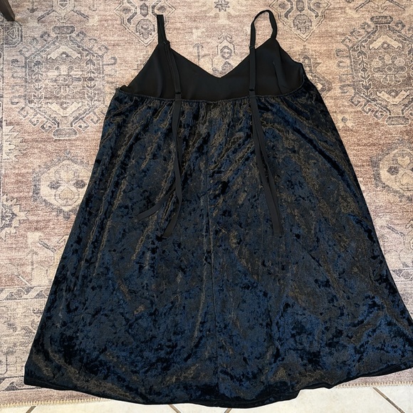 Black Velvet BabyDoll Dress - Picture 6 of 8